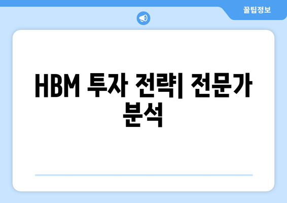 HBM 투자 전략| 전문가 분석