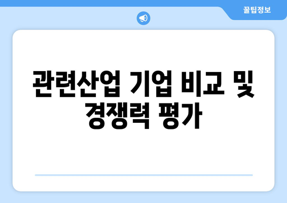 관련산업 기업 비교 및 경쟁력 평가