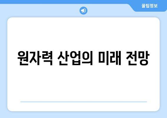 원자력 산업의 미래 전망