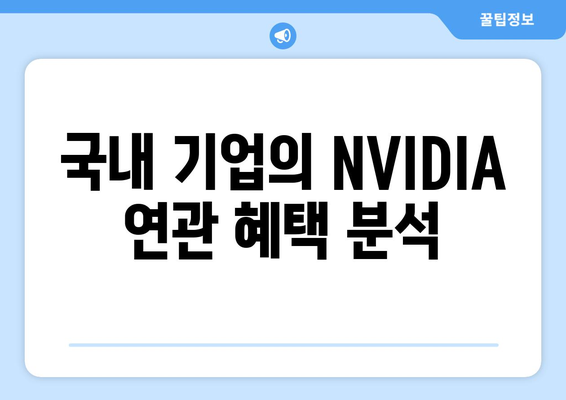 국내 기업의 NVIDIA 연관 혜택 분석