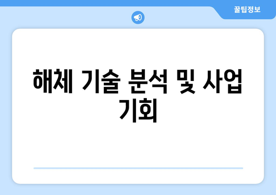 해체 기술 분석 및 사업 기회