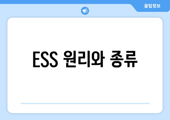 ESS 원리와 종류