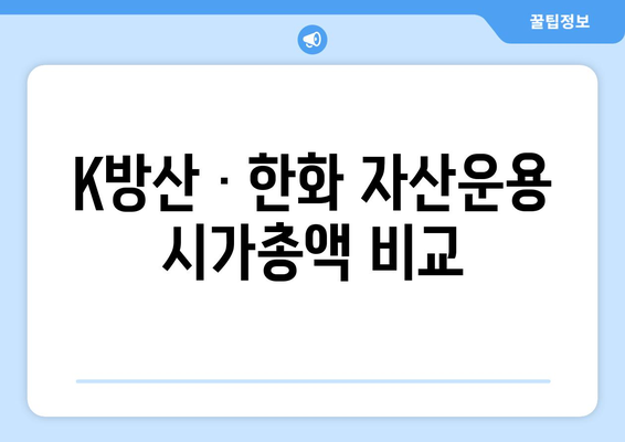 K방산ㆍ한화 자산운용 시가총액 비교