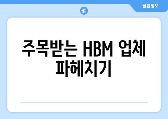 주목받는 HBM 업체 파헤치기