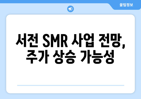 서전 SMR 사업 전망, 주가 상승 가능성