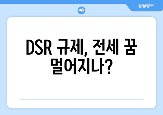 DSR 규제, 전세 꿈 멀어지나?