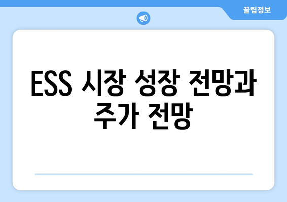 ESS 시장 성장 전망과 주가 전망