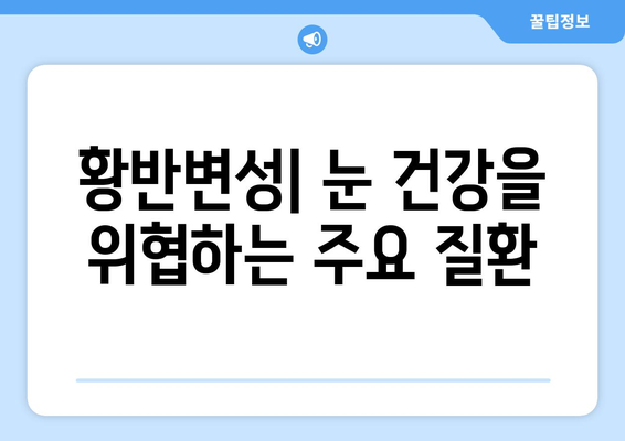 황반변성, 망막질환의 주요 원인과 치료 방법 | 황반변성 치료, 눈 건강, 시력 저하