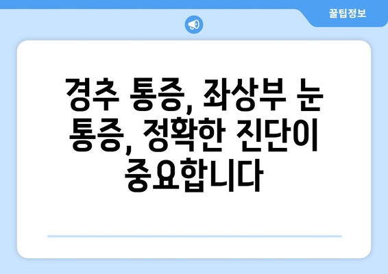 경추 통증, 좌상부 눈통증과의 연관성| 원인과 해결 방안 | 두통, 목 통증, 눈 통증, 신경학적 질환