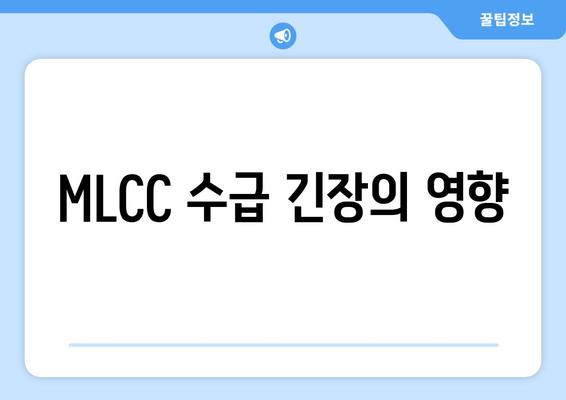 MLCC 수급 긴장의 영향