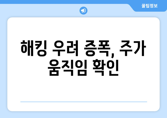 해킹 우려 증폭, 주가 움직임 확인