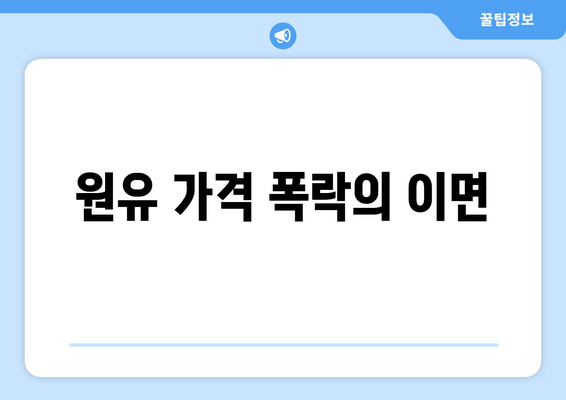 원유 가격 폭락의 이면