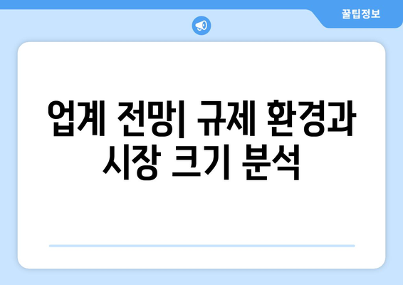 업계 전망| 규제 환경과 시장 크기 분석