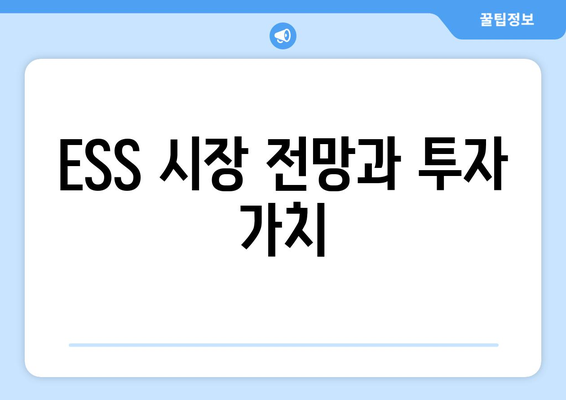 ESS 시장 전망과 투자 가치