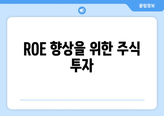 ROE 향상을 위한 주식 투자