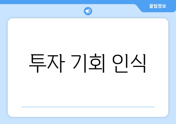 투자 기회 인식