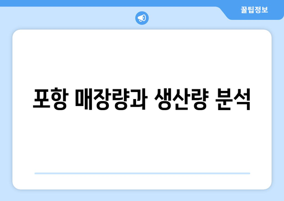 포항 매장량과 생산량 분석