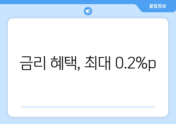 금리 혜택, 최대 0.2%p