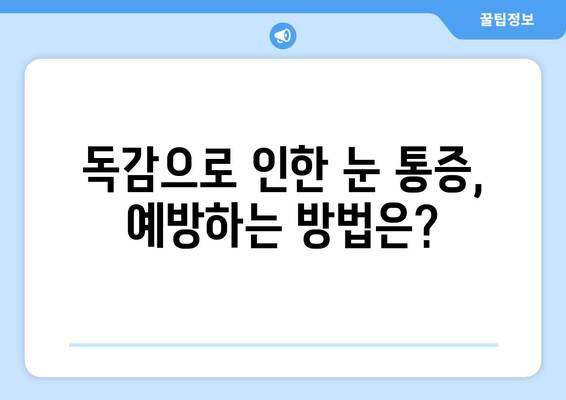 독감으로 인한 눈 통증| 증상, 원인, 그리고 예방법 | 눈 통증, 독감, 감기, 눈 건강