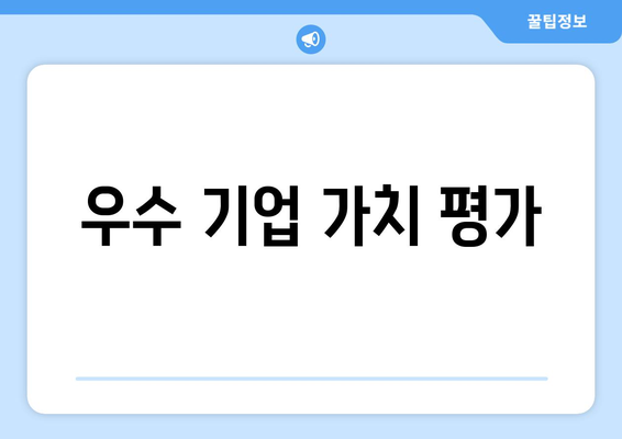 우수 기업 가치 평가