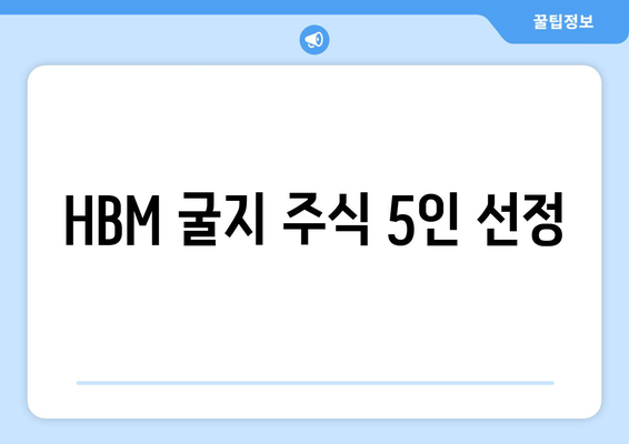 HBM 굴지 주식 5인 선정