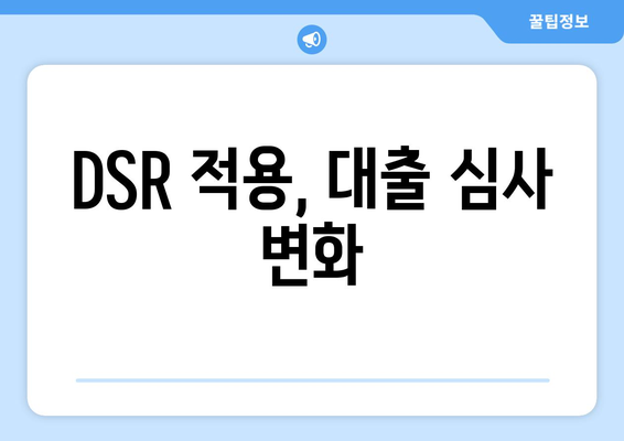 DSR 적용, 대출 심사 변화