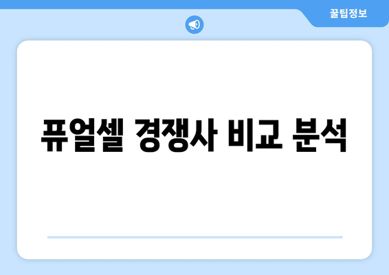 퓨얼셀 경쟁사 비교 분석