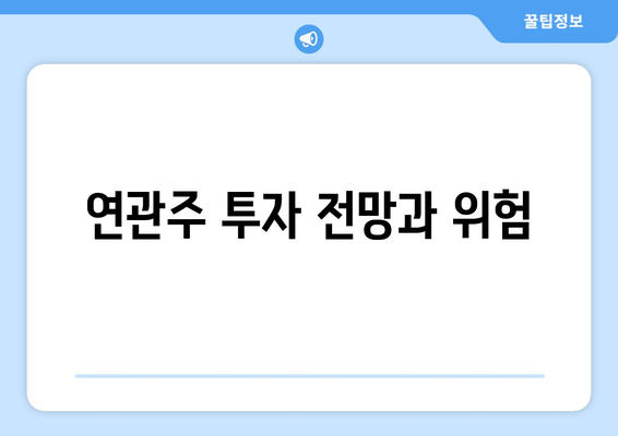 연관주 투자 전망과 위험