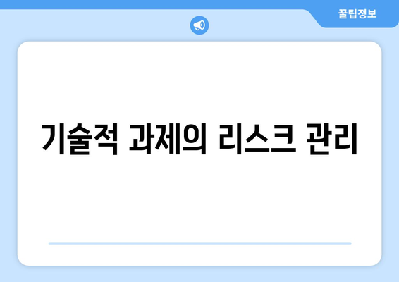 기술적 과제의 리스크 관리