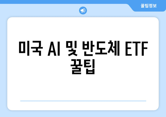 미국 AI 및 반도체 ETF 꿀팁