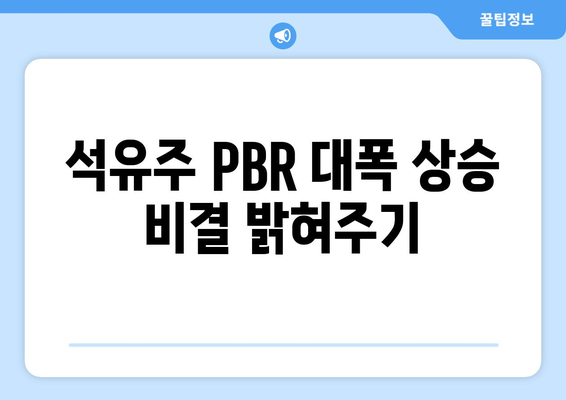 석유주 PBR 대폭 상승 비결 밝혀주기