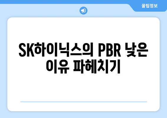 SK하이닉스의 PBR 낮은 이유 파헤치기