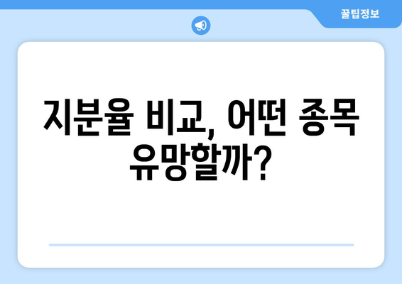 지분율 비교, 어떤 종목 유망할까?