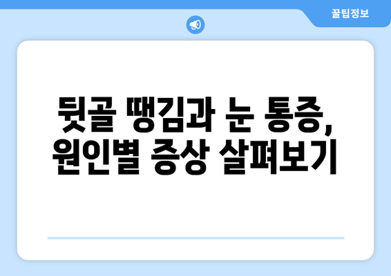 뒷골 땡김과 눈 통증, 무슨 문제일까요? | 원인 분석 및 증상별 케이스 탐구