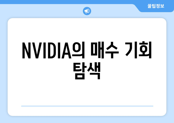 NVIDIA의 매수 기회 탐색