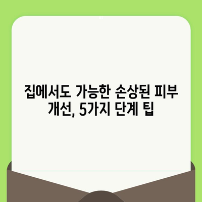 손상되고 노화된 피부, 맞춤 관리로 되살리기| 5가지 단계 가이드 | 피부 개선, 안티에이징, 홈 케어, 피부과