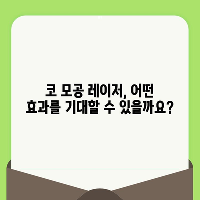 코 모공 레이저 시술, 놀라운 효과와 주의사항 | 모공 축소, 피부 개선, 레이저 종류, 시술 후 관리