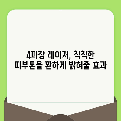 4파장 레이저, 모공과 리프팅을 동시에? 놀라운 효과와 함께하는 피부 개선 | 4파장 레이저, 모공 축소, 리프팅, 피부 개선, 시술 후기