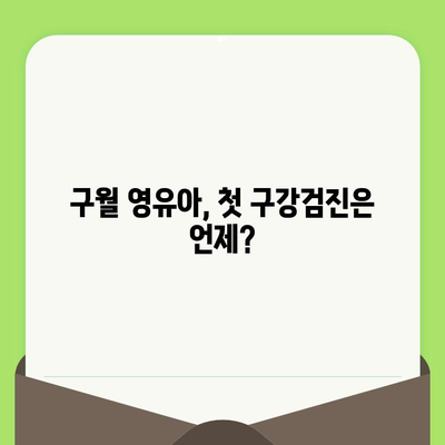 구월 영유아 구강검진, 놓치지 말고 챙기세요! | 구강검진 시기, 건강한 치아 관리, 구월 지역 정보