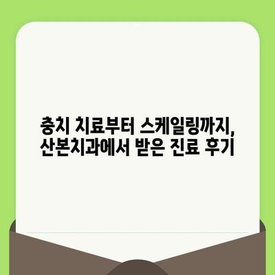 산본치과 검진 사례| 충치 치료와 스케일링 경험 공유 | 실제 치료 후기, 비용 정보