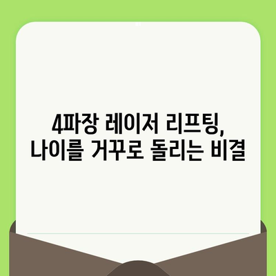 4파장 레이저 리프팅 & 모공 축소| 피부 고민 해결 솔루션 | 리프팅, 모공, 4파장 레이저, 피부 개선