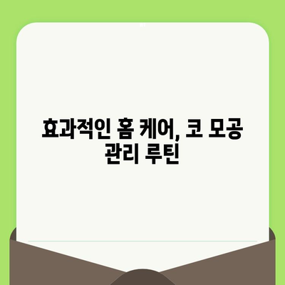 코 모공 축소, 집에서 해결하세요! | 셀프 관리 코 모공 축소법, 효과적인 팁 & 관리 루틴