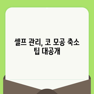 코 모공 축소, 집에서 해결하세요! | 셀프 관리 코 모공 축소법, 효과적인 팁 & 관리 루틴