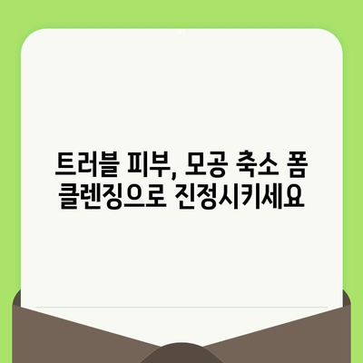 모공 축소 폼 클렌징, 숨겨진 효과와 추천 제품 | 모공, 폼 클렌징, 피부 관리, 트러블