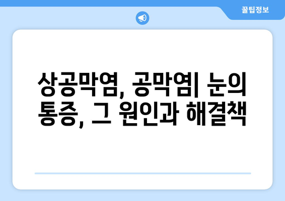 상공막염, 공막염| 원인, 증상, 한의학적 치료법 | 눈 건강, 백내장, 안과 질환, 자연 치유