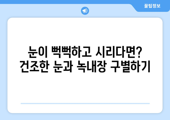 건조한 눈, 눈통이 녹내장 아닌 증상? | 눈 건조증, 원인과 치료, 녹내장과의 차이점