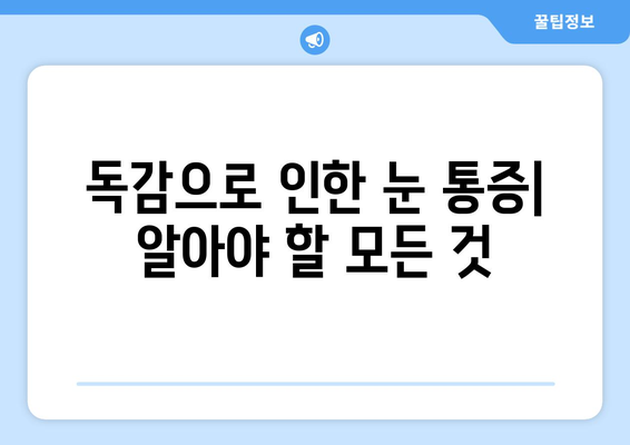 독감으로 인한 눈 통증| 증상, 원인, 그리고 예방법 | 독감, 눈 통증, 감기, 안과 질환, 건강 관리