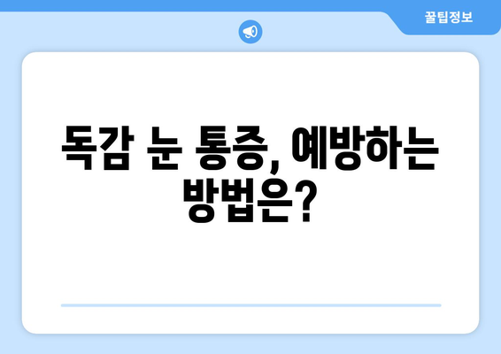 독감 눈 통증, 증상과 예방법 완벽 가이드 | 독감, 눈 증상, 눈 통증, 예방, 관리