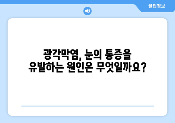 광각막염 완벽 가이드| 원인, 증상, 합병증, 눈통증 치료 방법 | 각막염, 눈 질환, 안과, 치료