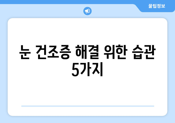 안구 건조증으로 인한 눈 통증| 원인과 해결 위한 관리 가이드 | 눈 건조증, 눈 통증, 눈 관리